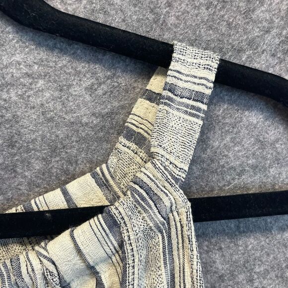 NWT HOPE AND HARLOW Shift Dress Women's Size 10 Pale Blue Cream Striped Halter - Picture 14 of 15